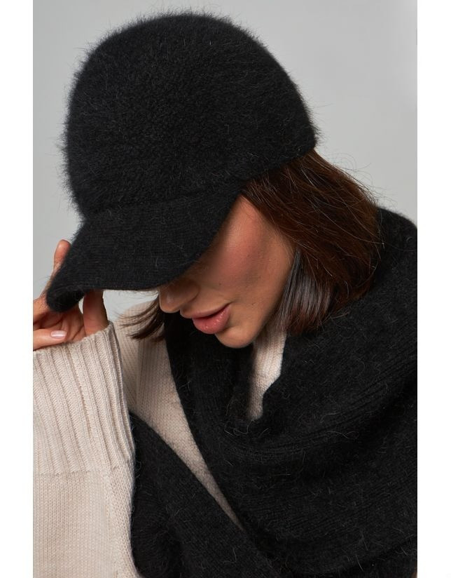 Бейсболка жіноча тепла чорний Betsy 891W, фото 1