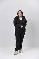Флісовий костюм жіночий на осінь великих розмірів, спортивний костюм унісекс на щодень, Прогулянковий костюм зі змійкою