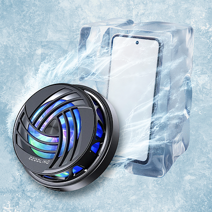 Магнітний кулер для охолодження телефона з RGB підсвічуванням / Вентилятор охолоджувач для смартфона, фото 1