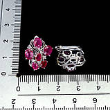 Сережки. Натуральний рубін. Срібло 925., фото 2