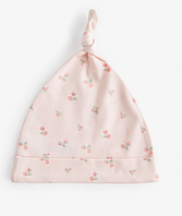 Дитяча шапочка NEXT  з вузликом для новонароджених 0-3 місяців, 1шт (рожевий з принтом)
