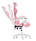 Крісло геймерське рожеве з підставкою для ніг, фото 4