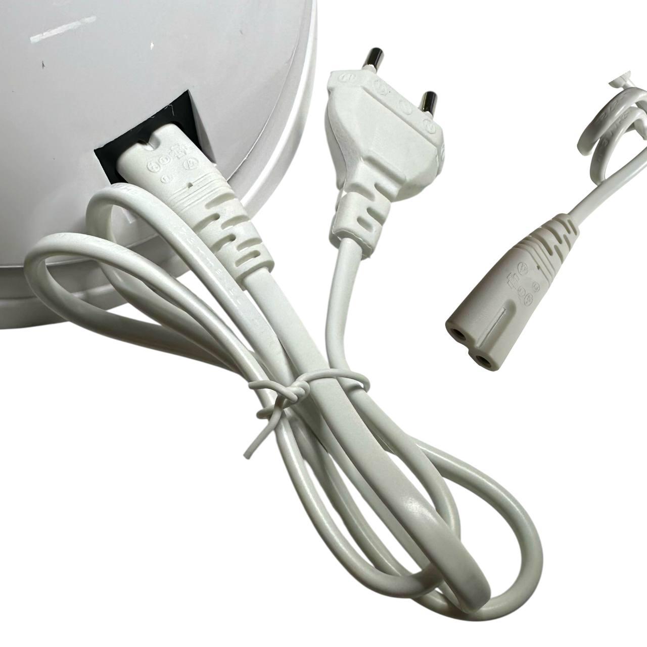 Шнур змінний подвійне гніздо для манікюрної лампи UV/LED 70 см (2,5 A / 250 V)