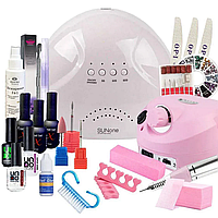 Стартовий набір для манікюру "UNO" із Sun One і фрезер ZS-601 (лак для манікюру, фреза)