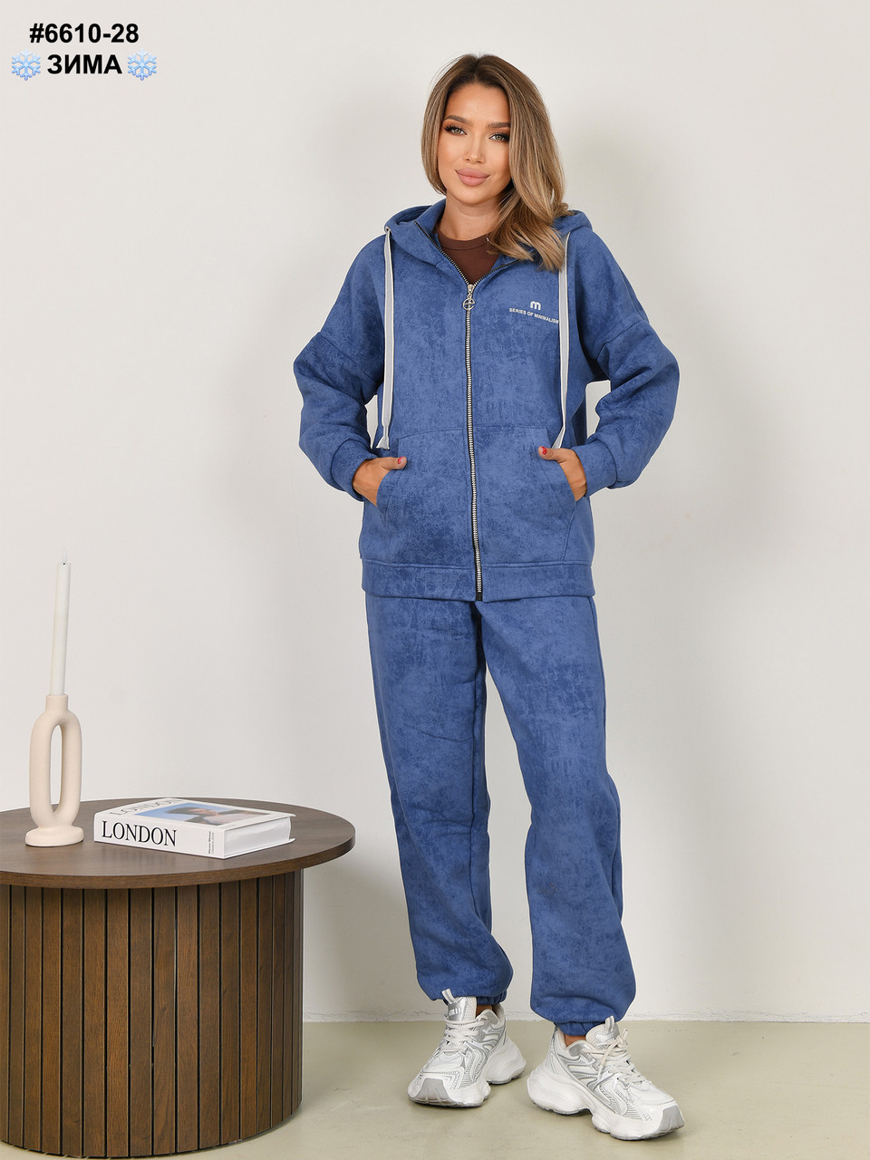 6610-28 Костюм жіночий турецька тринитка на флісі варьонка норма (3 од: 42,44,46), фото 1