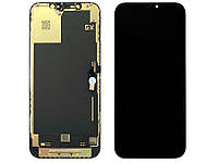 Дисплей для iPhone 12 Pro Max із сенсором чорний OLED GX (AMOLED GX) змінна мікросхема