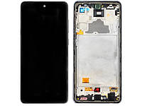 Дисплей для Samsung A72 (A725) із сенсором чорний + рамка OLED (LCD BIG size)