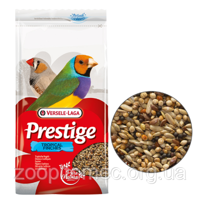 Корм для амадин, зябликыв, тропічних птахів Versele-Laga (Верселе Лага) Prestige Tropical, 1 кг, фото 1
