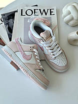 Жіночі кросівки Nike Dunk Low Pink Paisley Кеди Найк СБ Данк рожеві пейслі шкіра для дівчат, фото 3