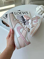 Жіночі кросівки Nike Dunk Low Pink Paisley Кеди Найк СБ Данк рожеві пейслі шкіра для дівчат, фото 4