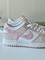Жіночі кросівки Nike Dunk Low Pink Paisley Кеди Найк СБ Данк рожеві пейслі шкіра для дівчат, фото 2