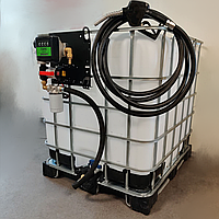 Міні заправка для бензину, на основі єврокуба на 1000 літрів, 12 В, 50 л/хв, з лічильником