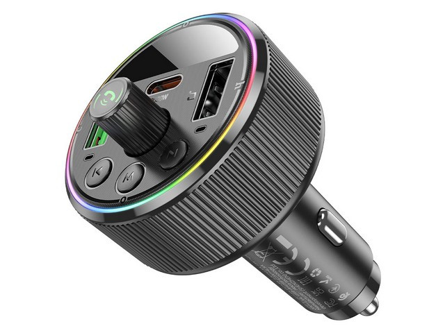 FM модулятор + ЗУ 2USB QC3.0 (Hoco) E82, фото 1