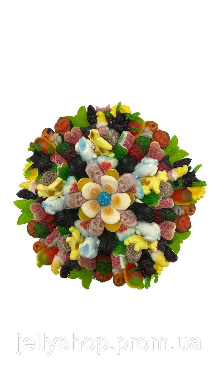 Желейный букет Фруктово-ягодная фантазия весом 1000 грамм - фото 1 - id-p2075336812