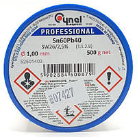 Припій Cynel з флюсом 500гр 1мм Sn60Pb40