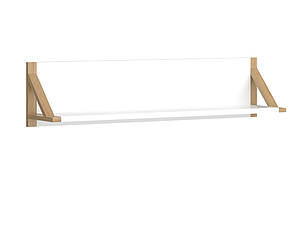 Сучасна навісна полиця для книг біла 100 см у вітальню зал ЛДСП Belle VMV Holding