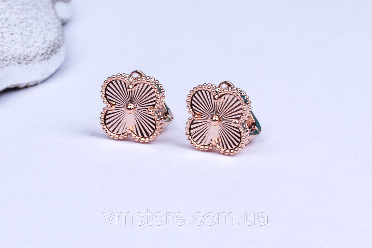 Сережки конюшини Vintage, англійська замочок, медична сталь, фото 1