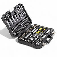 Набір інструменту ключів Сталь AT-1082 [1/2"& 1/4" / 108ед., / Cr-V хром-ванадієва сталь] mgtl
