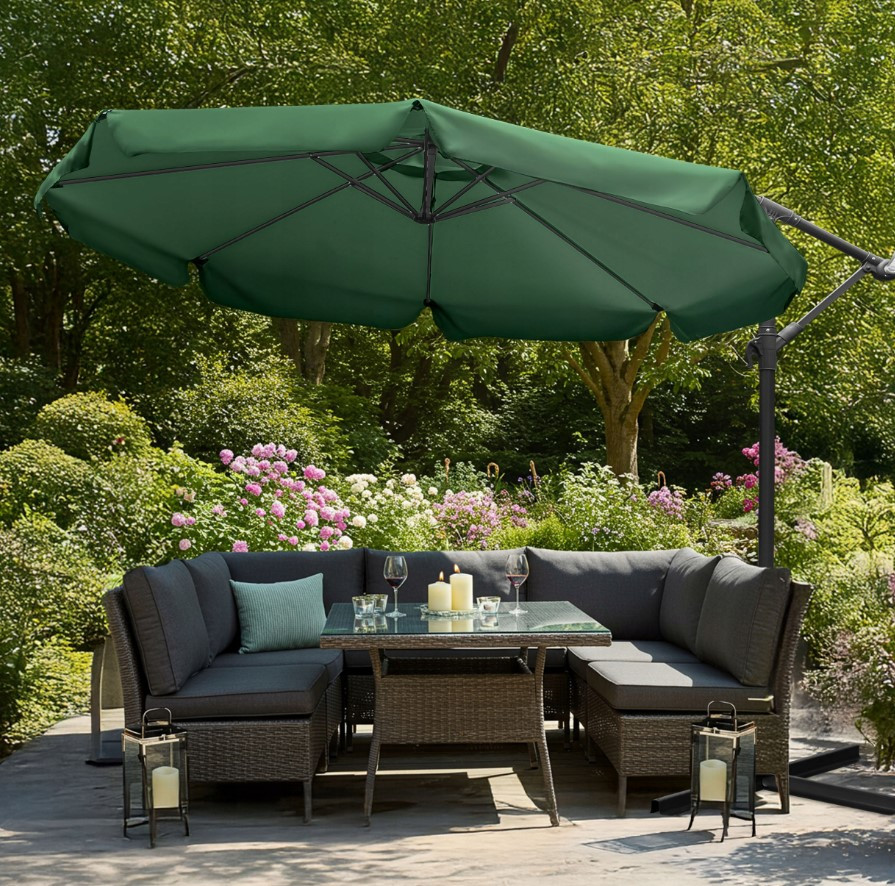 Садова парасолька Bonro 3 м. з нахилом. Зелений