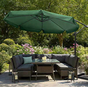 Садова парасолька Bonro 3 м. з нахилом. Зелений