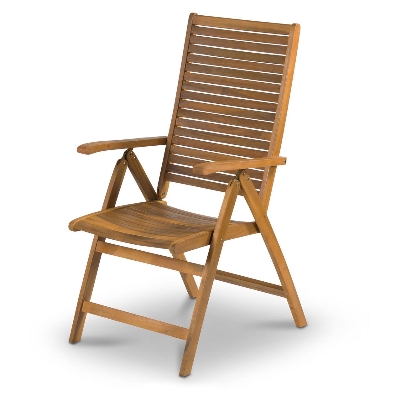 Стілець садовий дерев'яний Fieldmann FDZN 4101-Т до 120 кг/5 позицій нахилу