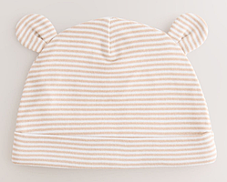 Дитяча шапочка NEXT з вушками для новонароджених 0-3  місяців, 1шт (смужка)