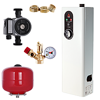 Котел електричний Tenko Міні 3 кВт 230В з ПОВНИМ КОМПЛЕКТОМ (Насос,бак ,группа безпеки)