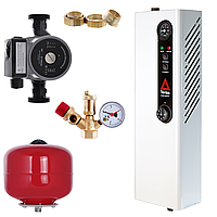 Котел електричний Tenko Економ 4,5 кВт 230/400В з ПОВНИМ КОМПЛЕКТОМ (Насос,бак ,группа безпеки)