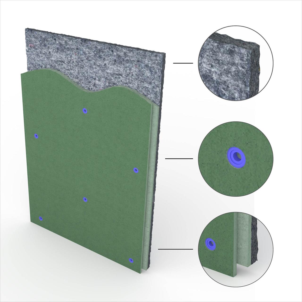 Звукоізоляційна сендвіч-панель Isophon Panel Slim 990х665х40мм