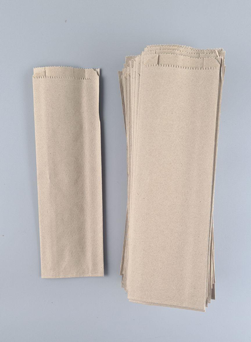 Бумажные пакеты саше крафт бурий, 90х40х300, 40г/м2 (100 шт), фото 1