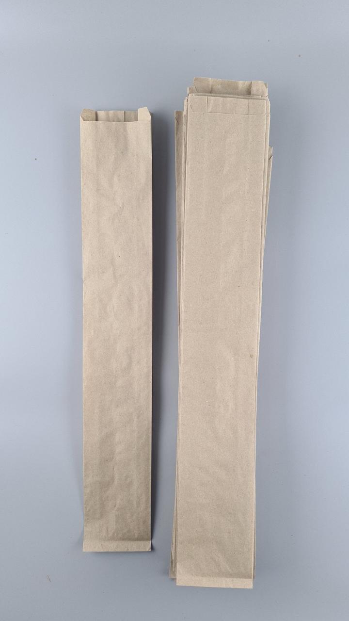 Бумажные пакеты саше крафт бурий, 90х40х570, 40г/м2 (100 шт), фото 1