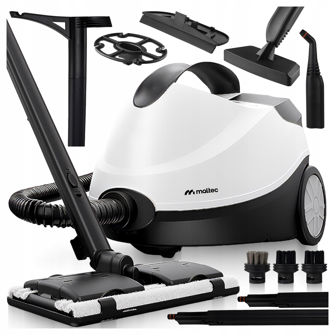 Пароочисник Maltec HDS7000W-PRO — 2000 Вт, до 4 бар, 1.6 л, з колесами та аксесуарами, фото 1