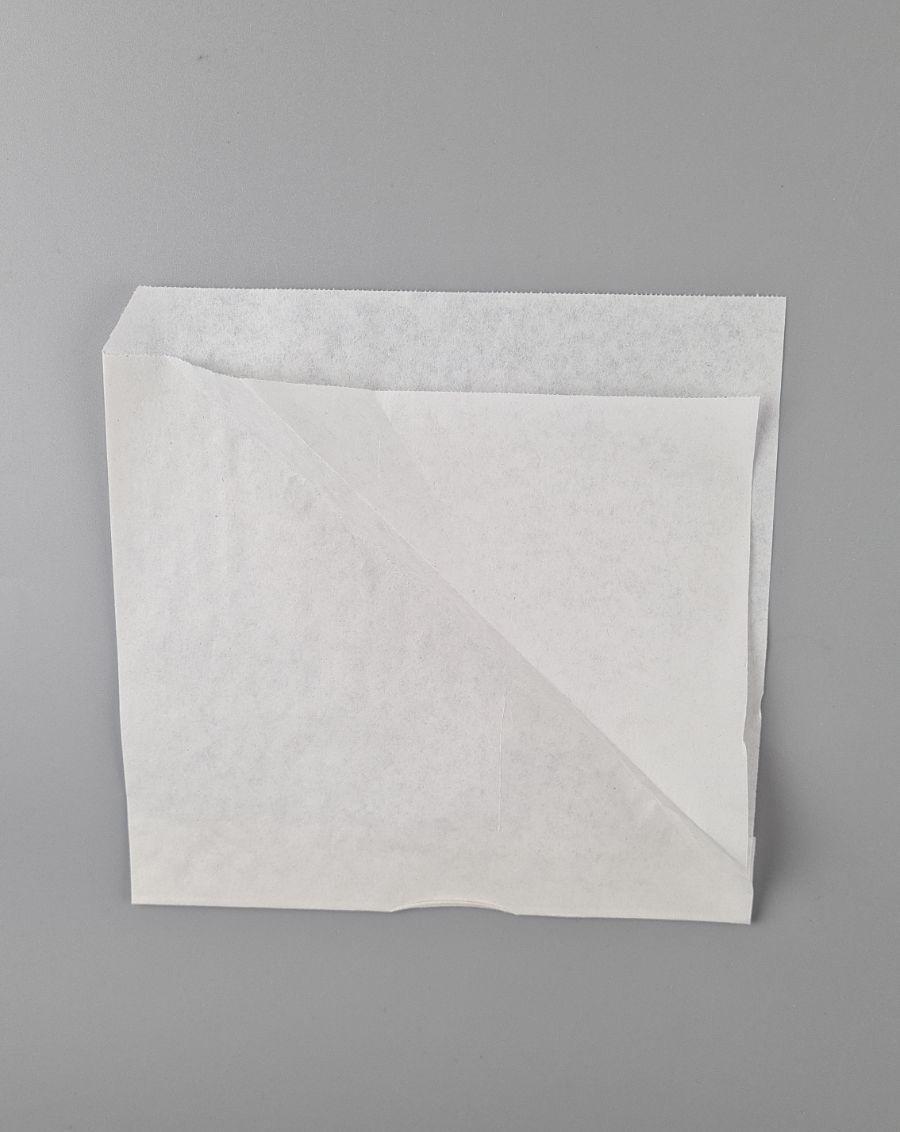 Пакет бумажный крафт белый Уголок 170х0х170, 40г/м2 (100 шт), фото 1