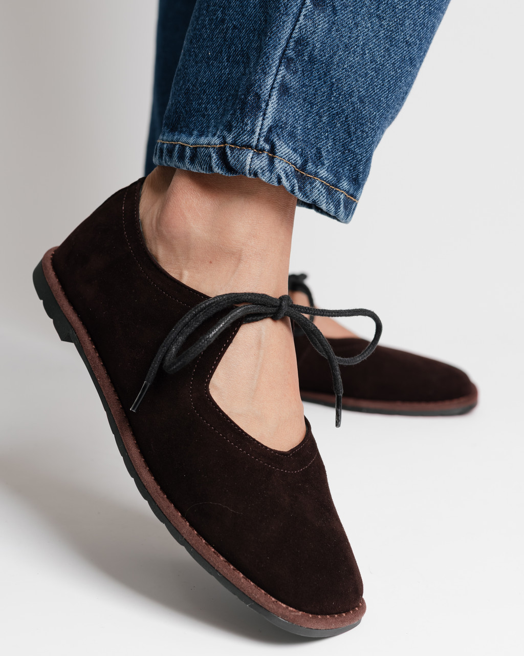 Туфлі жіночі Krula 638234 темно-коричневі замша