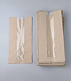 Бумажные пакеты крафт с прозрачным окошком 170х50х340, 40г/м2, окно 50 (100 шт), фото 2