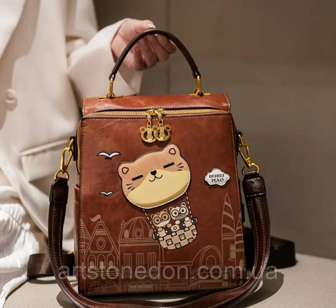 Жіночий рюкзак Beibaobao великої Котик, фото 1
