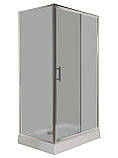 Душова кабіна 110х90х205 см INSANA Fiona Grey прямокутна низький піддон сіре скло розсувні двері, фото 2