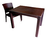 Стіл GSDM Лорі пластиковий ротанг 70*100, фото 3