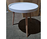 Стіл GSDM Осака журнальний круглий білий, фото 6