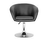 Крісло Мурат чорна екошкіра на млинці, фото 2