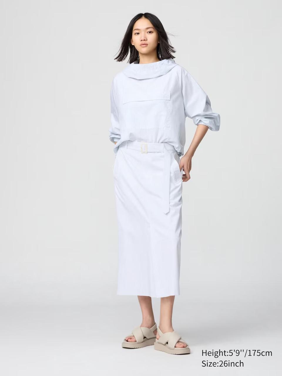 Жіноча спідниця UNIQLO з поясом 1159842988 (Білий 25), фото 1