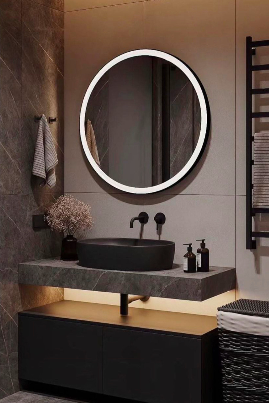 Дзеркало в металевій рамі з Led підсвічуванням