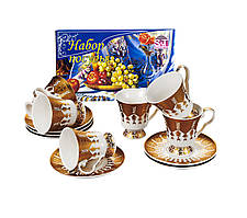 Сервіз кавовий SNT Золота порцелянова соната 90 мл 12 предметів 034-12-90