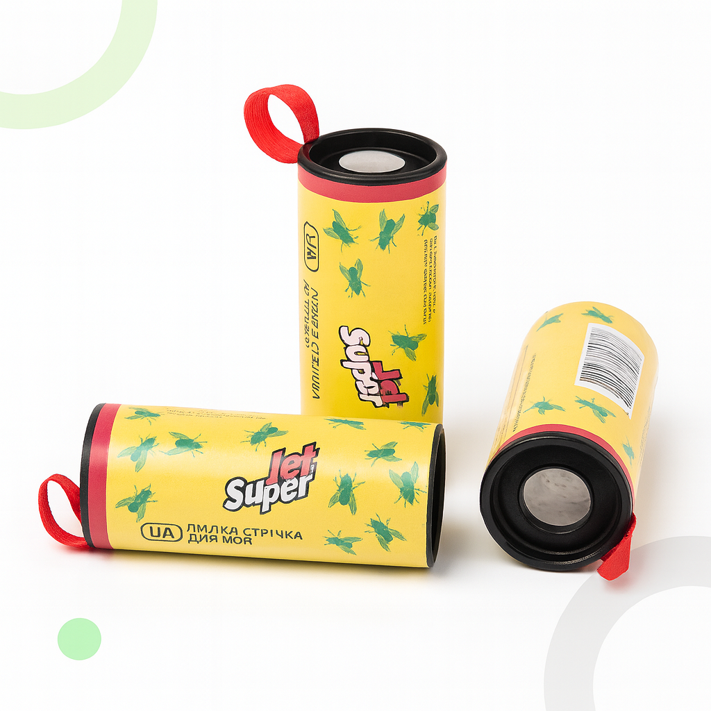 Липка стрічка від мух Jet Super (Джет Супер) Fly, мухоловка, фото 1