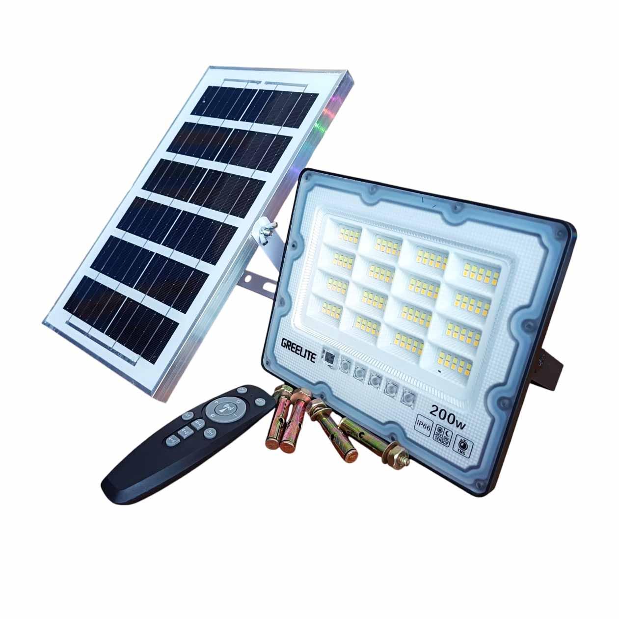 Вуличний ліхтар з сонячною панеллю JX 007 200W, фото 1