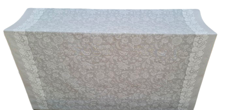 Бежева клейонка на тканинній основі Прованс, фото 2