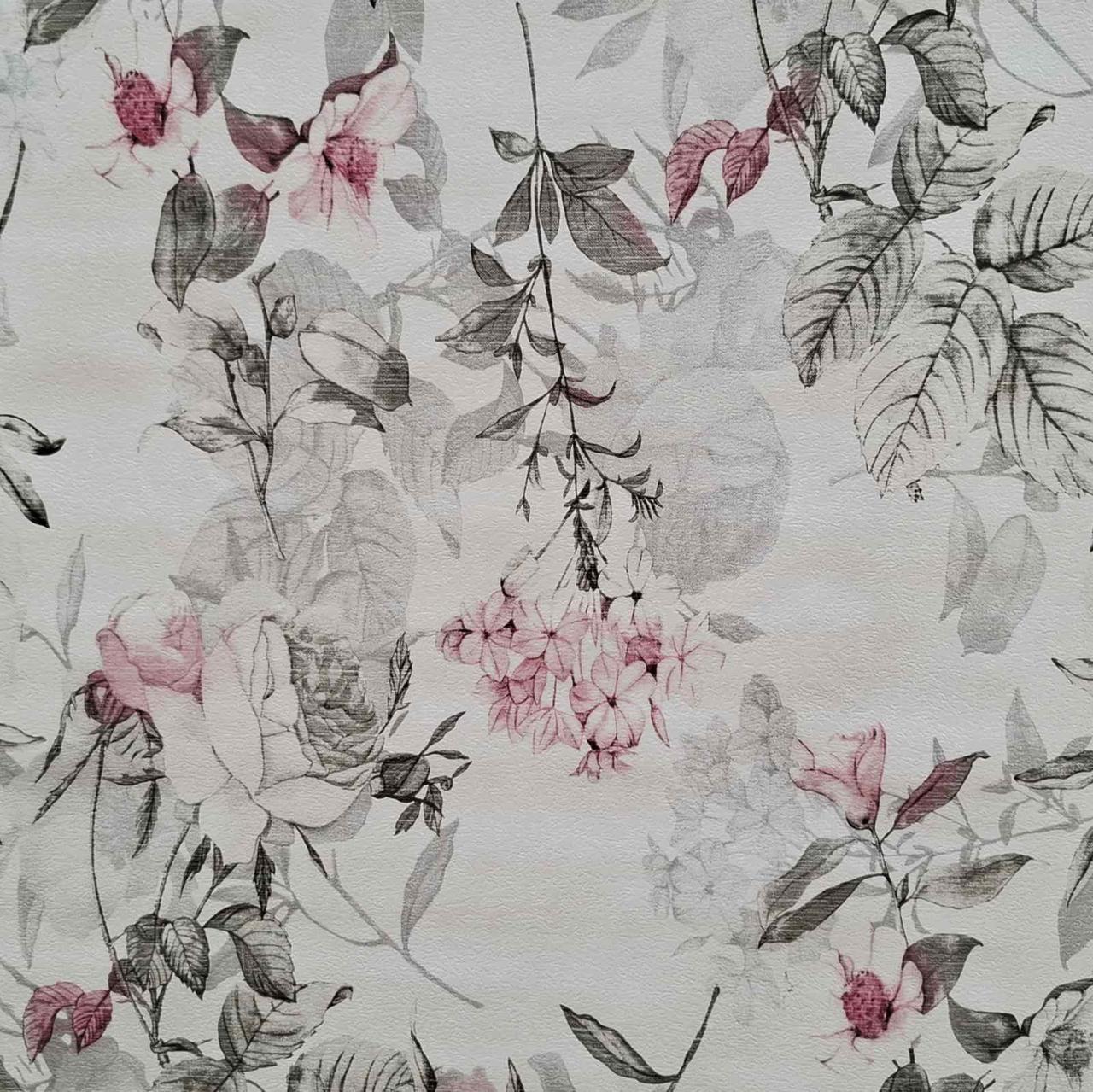 Стильна клейонка на тканинній основі Блум з квітковим малюнком