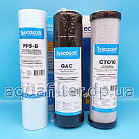 Покращений комплект картриджів Ecosoft 1-2-3 для зворотного осмосу
