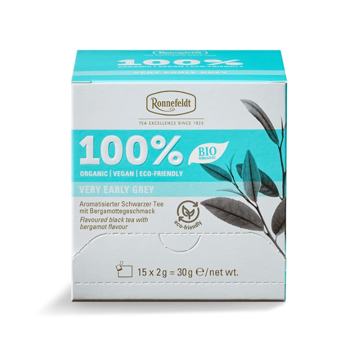 Чорний чай Ronnefeldt 100% Very Early Grey зі смаком бергамоту (15 х 2г)