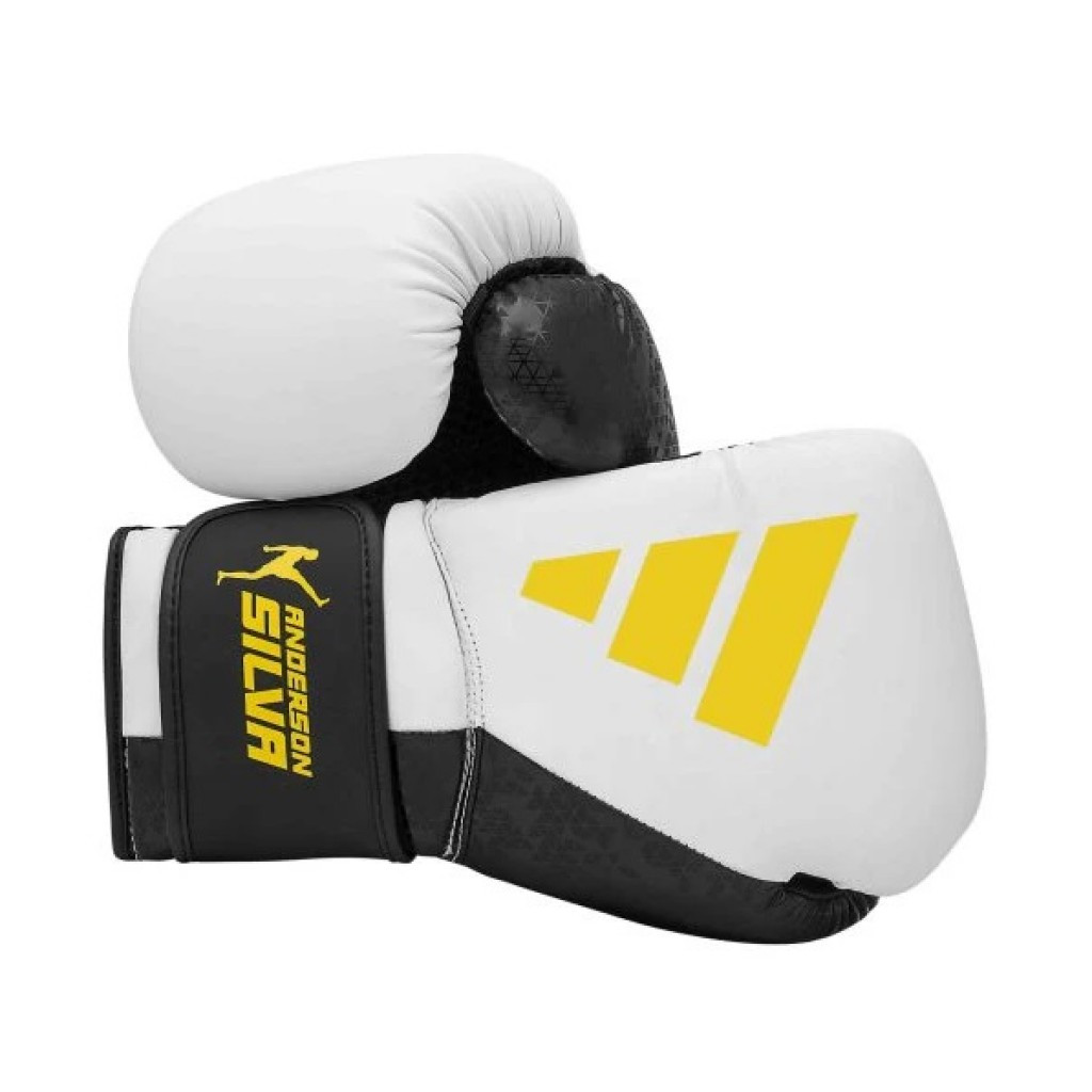 Боксерські рукавички Adidas x Anderson Silva (ADIAS50TG) White/Black/Yellow 10, фото 1